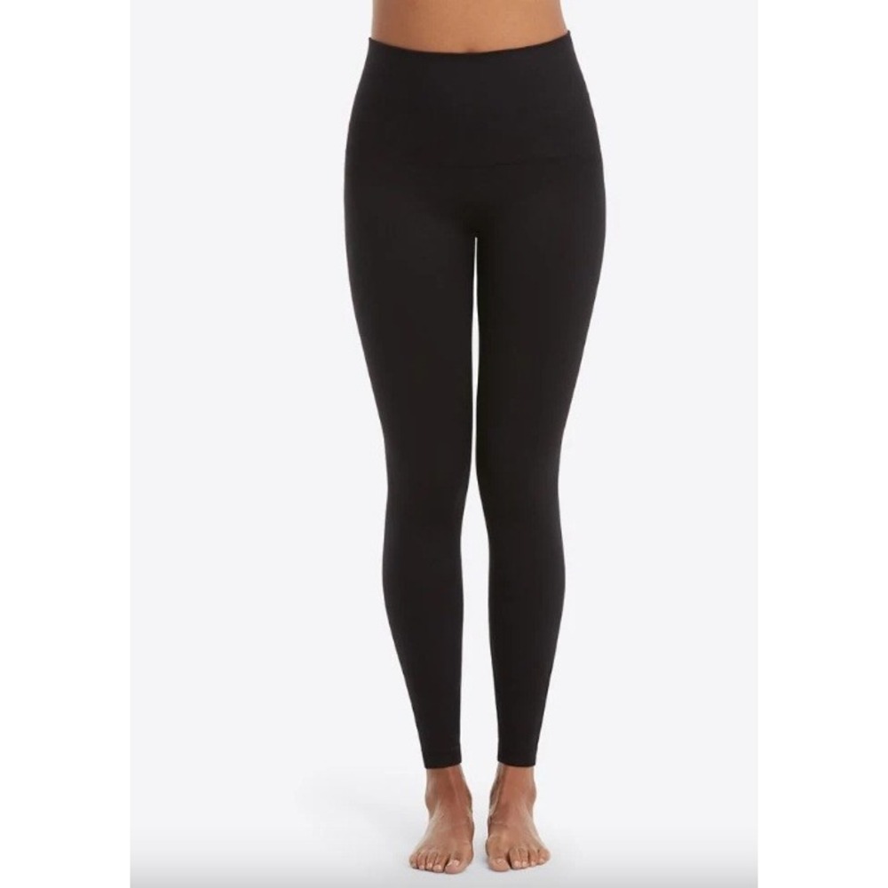Spanx Look At Me Now Leggings High Waisted Compression Black Small
